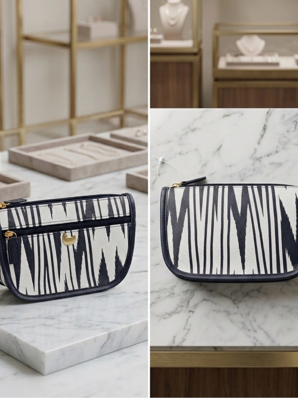 Bundle 🚨 Buxton Navy & White Patterned Wristlet Clutch and travel bottles
